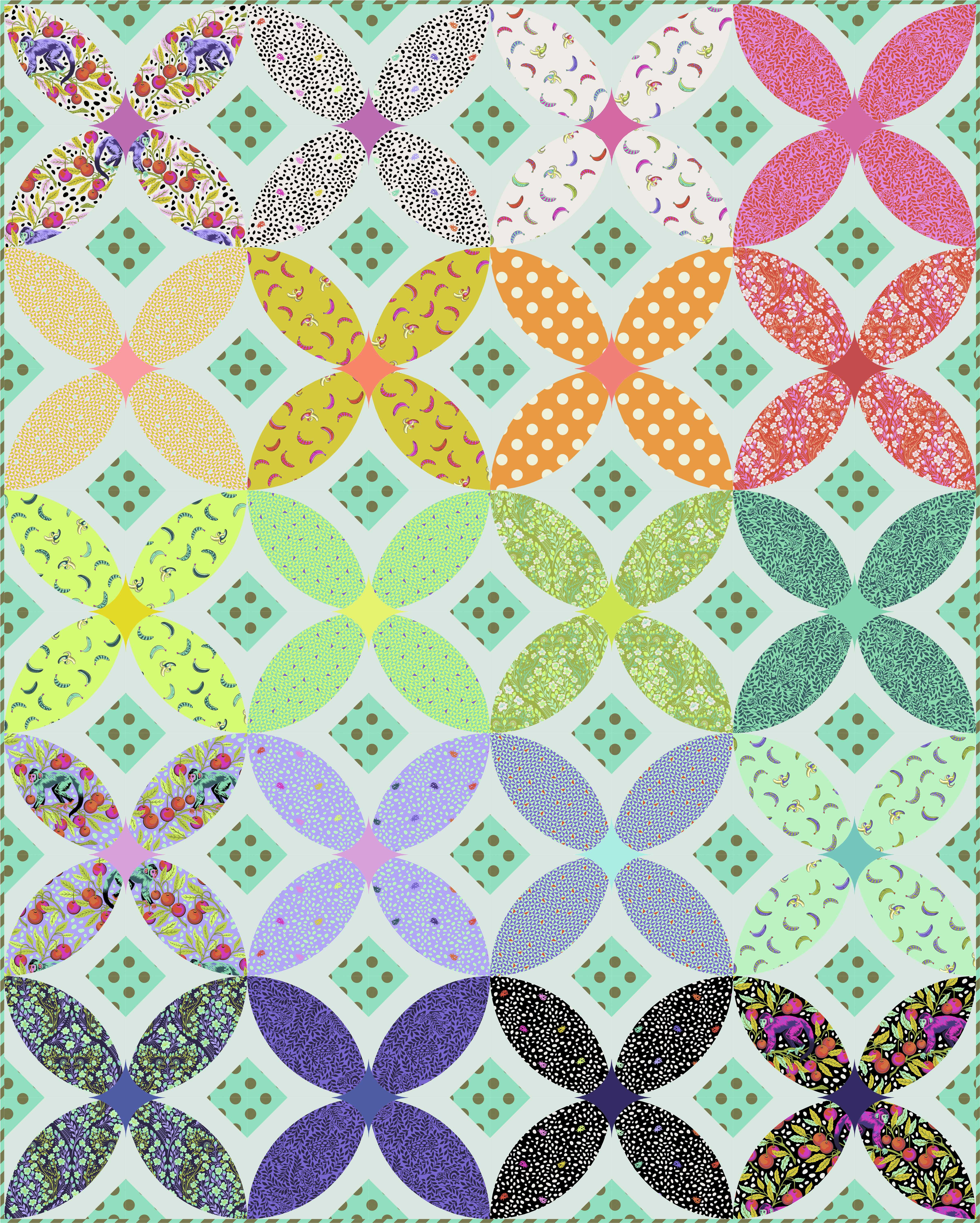 bias cut cotton skirt colorful feather motif a-line size 6